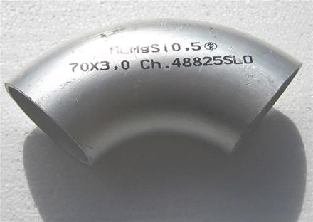 bild Sömlös Aluminium rörböj 70x3