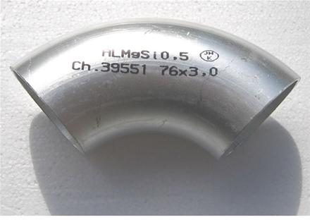 bild Sömlös Aluminium rörböj 76x3