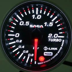 bild SWOOSH / SAGA 60mm Turbo -  Vit/Röd belysning Svart tavla