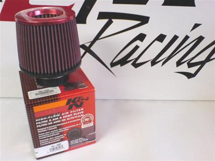 bild K&N Rött Dubbelkonat luftfilter 76mm