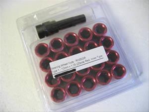bild Racing hjulmuttrar Röda M12 1,25mm